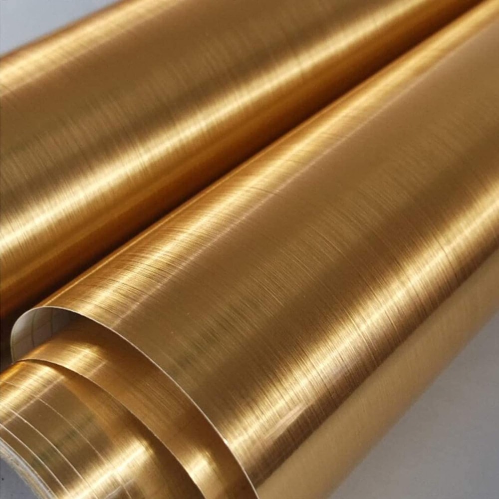Glitter Vinyl Roll - วอลเปเปอร์สีทองติดเองทำความสะอาดลอกออกได้ติดตู้เย็นเฟอร์นิเจอร์ปรับปรุงห้องครัววอลล์เปเปอร์แวววาว10เมตร