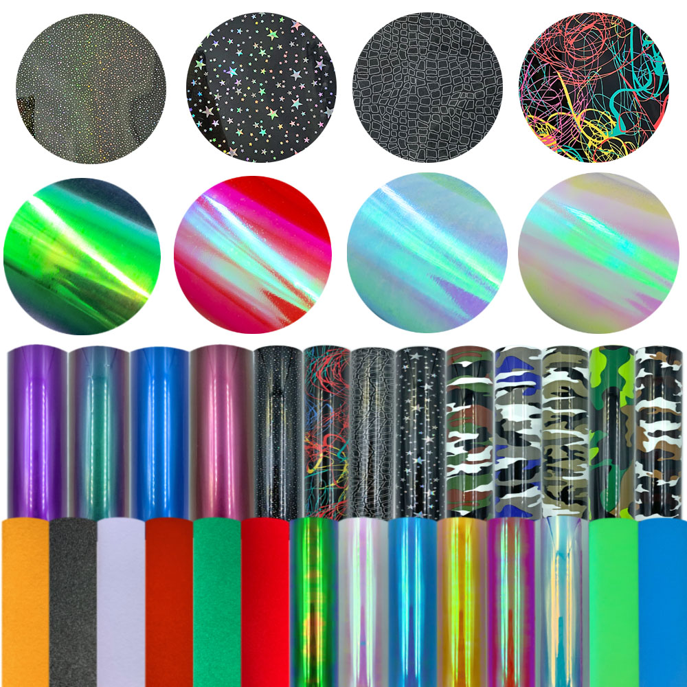 Glitter Vinyl Roll - ฟิล์มไวนิลสำหรับการพิมพ์แบบถ่ายโอนความร้อน HTV ขนาด 12' X 10'