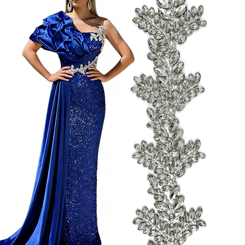 Hotfix Rhinestone Sheet - ฮอตฟิกซ์ ไรน์สโตน ดอกไม้ประดับเพชร เหมาะสำหรับชุดแต่งงาน ชุดราตรี และตกแต่งเสื้อผ้า