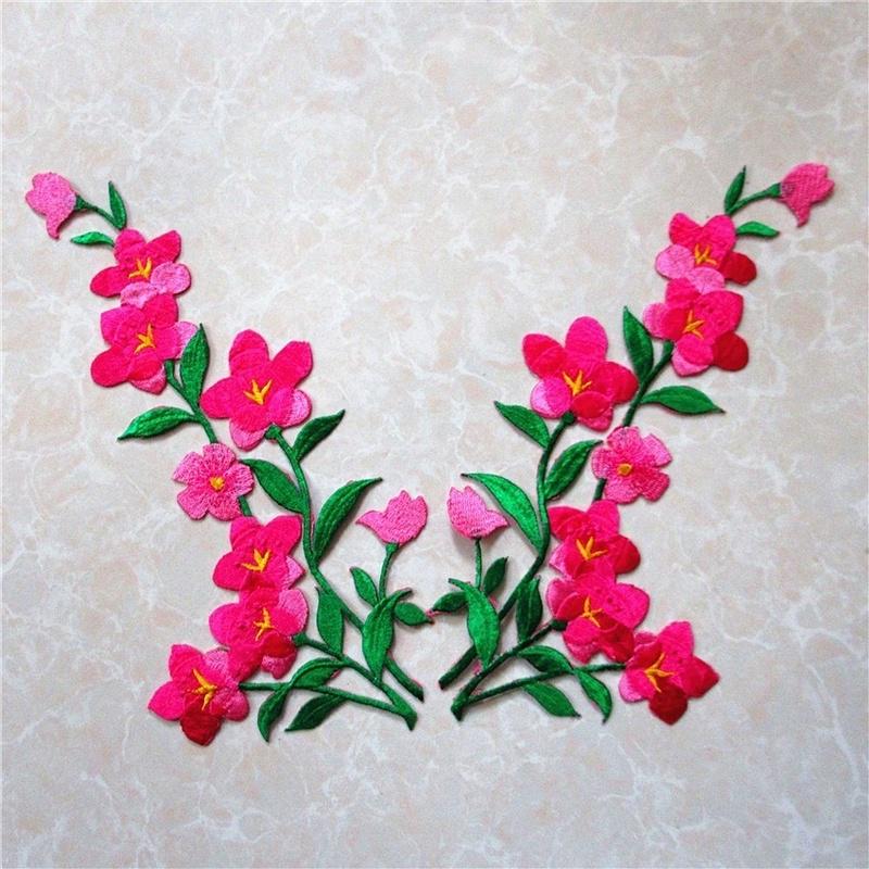 Applique Patch Flower - ตัวรีดติด tempelan bunga สีฟ้า1/2ชิ้นสำหรับติดเสื้อผ้าสติกเกอร์ศิลปะการปะติดเสื้อผ้าแบบ DIY