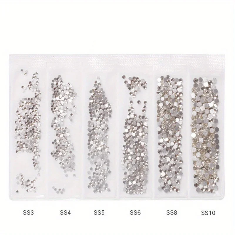 Hotfix Rhinestone Sheet - Swagpick SS3-10ผสมสีขาว AB แก้วหลังแบน rhinestones การตกแต่งศิลปะเล็บสติกเกอร์แวววาวไม่