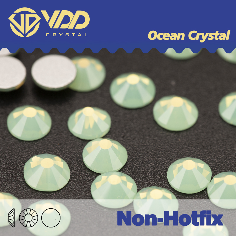 Hotfix Rhinestone Sheet - VDD 046 สีเขียวโอปอลคริสตัลสําหรับเล็บ Non-hotfix Party Dresses
