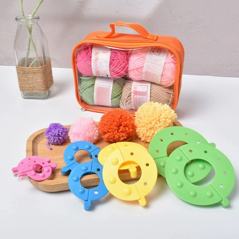 Pom Pom Maker Tool - 8PCS 4 ขนาด Fluff Ball Weaver