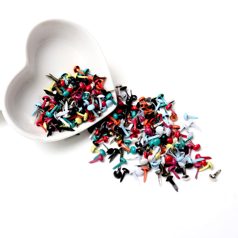 Embellishments For Scrapbooking - หมุดโลหะสีพาสเทลแบบกลม สำหรับตกแต่งสมุดภาพ งานฝีมือ DIY ตกแต่งรองเท้า ขนาด