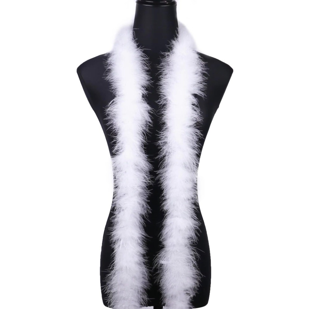Feather Trim Marabou - แถบขนมาราบูยาว 2 เมตร ขนเทียมฟูฟ่อง สำหรับตกแต่งเสื้อผ้า งานเย็บปักถักร้อย