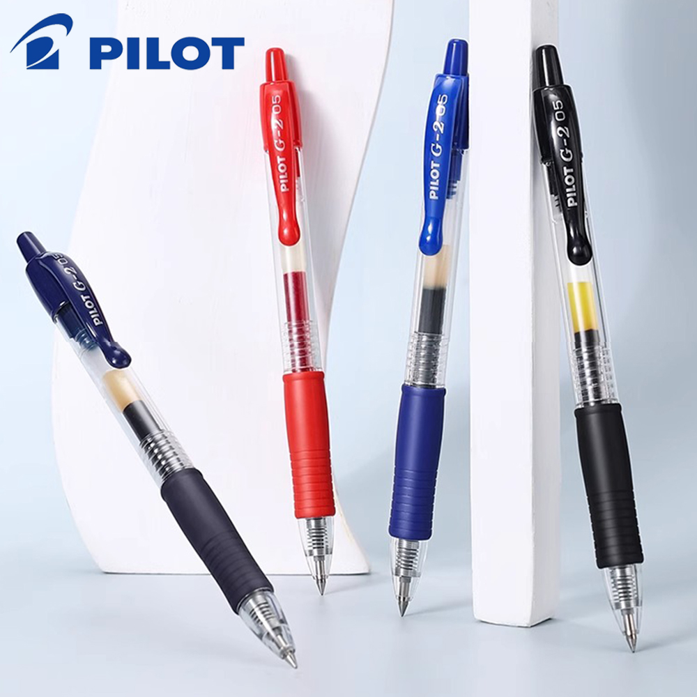 Pilot Pen G2 - 3pcs นักบินญี่ปุ่นเจลปากกาขนาดใหญ่ความจุ BL-G2 0.5/0.7 มม.การเขียนปากกาสีแดงสีฟ้าสีดําโรงเรียนอุปกรณ์สํานักงานเครื่องเขียนเด็ก