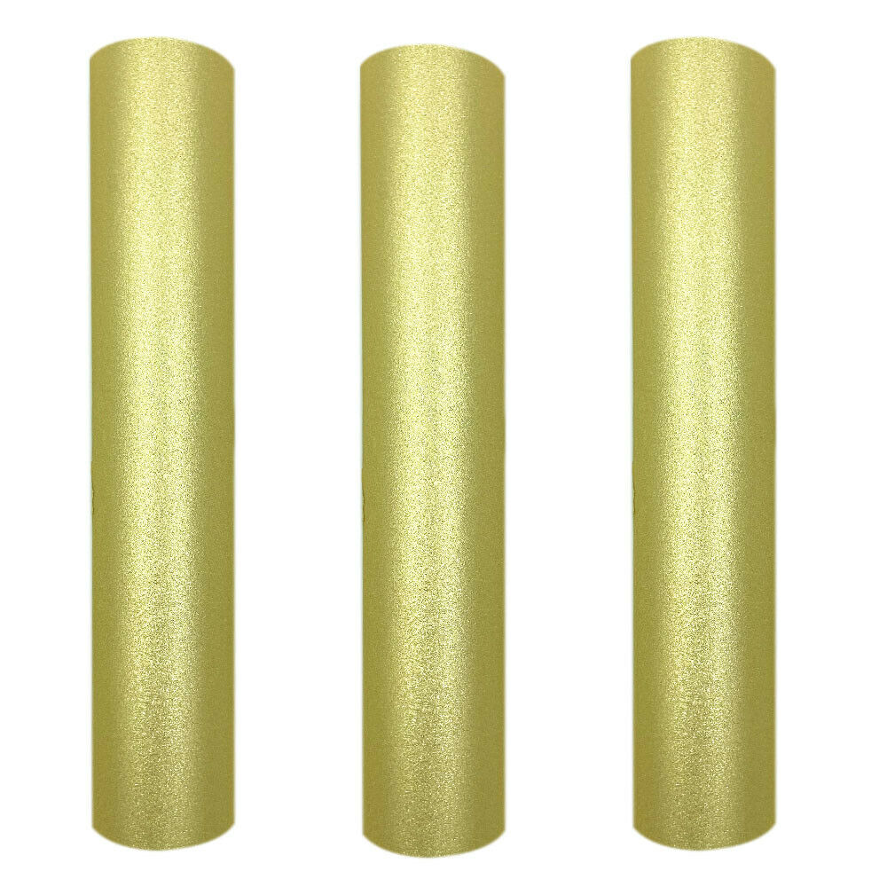 Glitter Vinyl Roll - ไวนิลกาวสีทองประกายแวววาวสำหรับงานฝีมือ ตัดสติกเกอร์ ตกแต่งแก้ว ผนัง ปาร์ตี้ ตัวอักษร