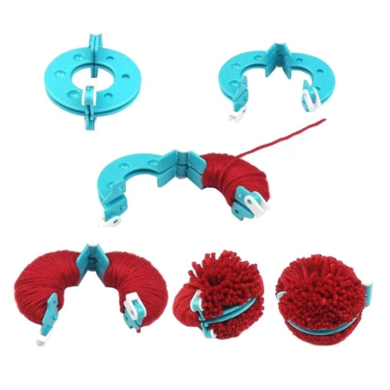 Pom Pom Maker Tool - L43A 4 ชิ้น DIY เส้นด้ายขนสัตว์ถักเครื่องมือเข็มทำงาน Handcraft