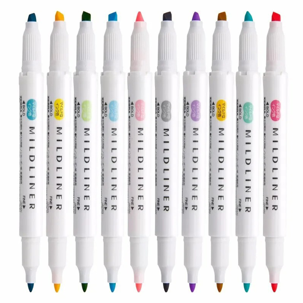 35 สี ZEBRA Mildliner Highland - Zebra Pen Mildliner บทวิจารณ์และราคา
