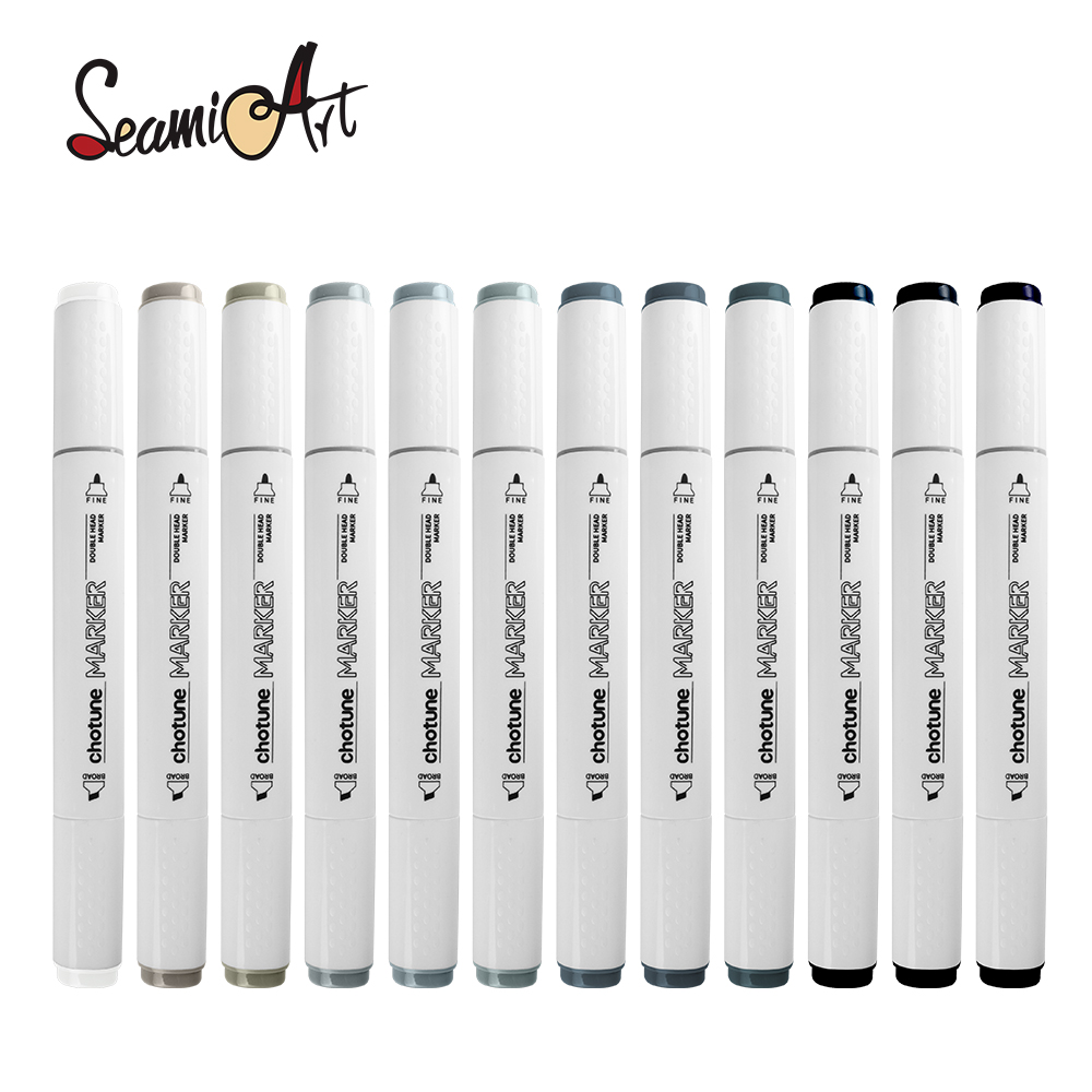 THOTUNE 12 สีอุ่นสีเทา Cool สี - Copic Marker Sketch บทวิจารณ์และราคา