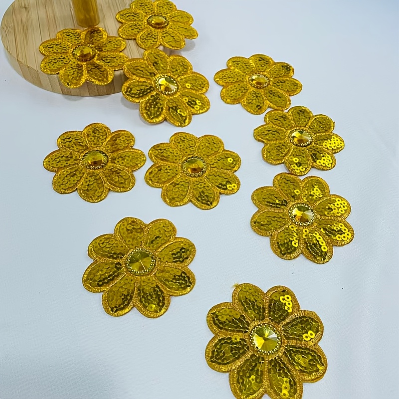 แพทช์ปักลายดอกไม้ประดับเลื่อมแ - Applique Patch Flower บทวิจารณ์และราคา
