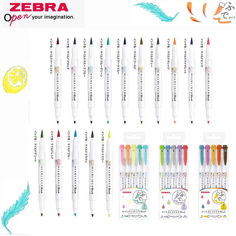 Zebra ปากกาไฮไลท์สีแบบปลายคู่, - Zebra Pen Mildliner บทวิจารณ์และราคา