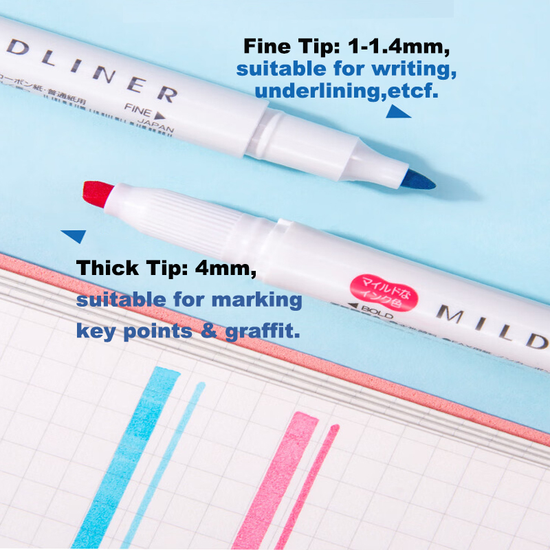 ZEBRA 25/35 สี Mildliner Highl - Zebra Pen Mildliner บทวิจารณ์และราคา