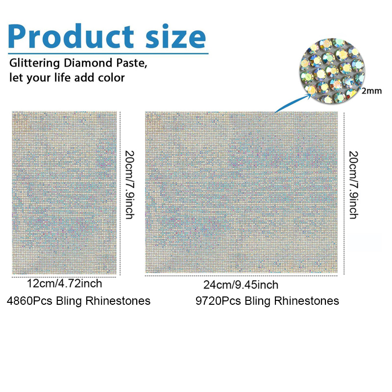 แผ่นสติกเกอร์คริสตัลติดเพชร 97 - Hotfix Rhinestone Sheet บทวิจารณ์และราคา