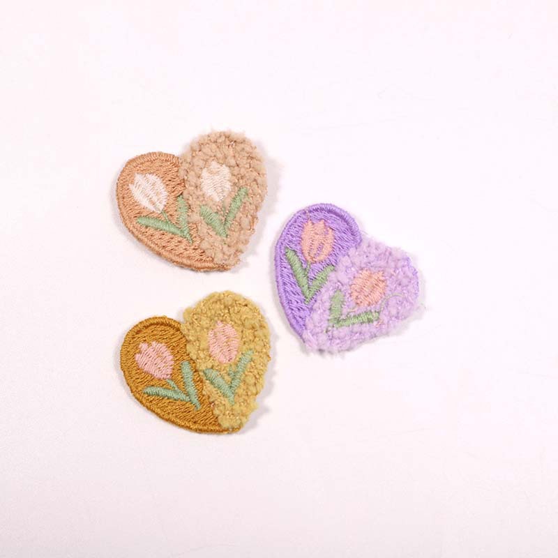 10ชิ้นผ้าขนสัตว์ดอกไม้รัก appl - Applique Patch Flower บทวิจารณ์และราคา