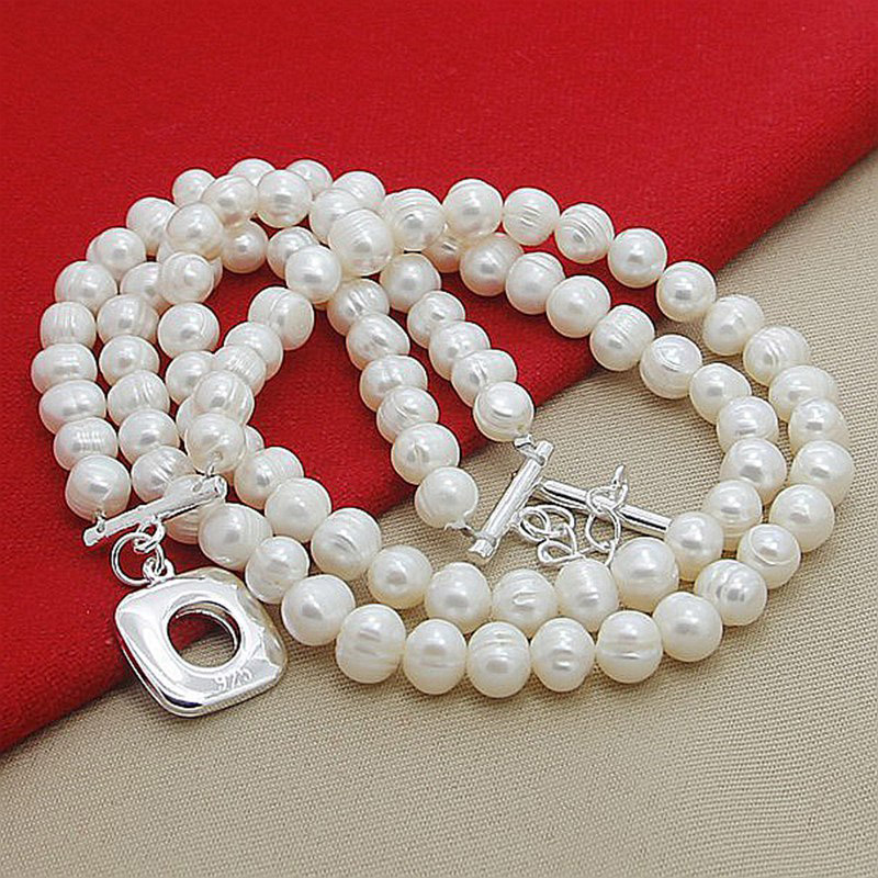 Aravant 925 Silver Double Laye - Pearl Trim Chain บทวิจารณ์และราคา