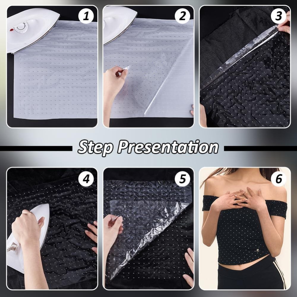 แผ่นสติ๊กเกอร์เพชรประดับแบบรีด - Hotfix Rhinestone Sheet บทวิจารณ์และราคา