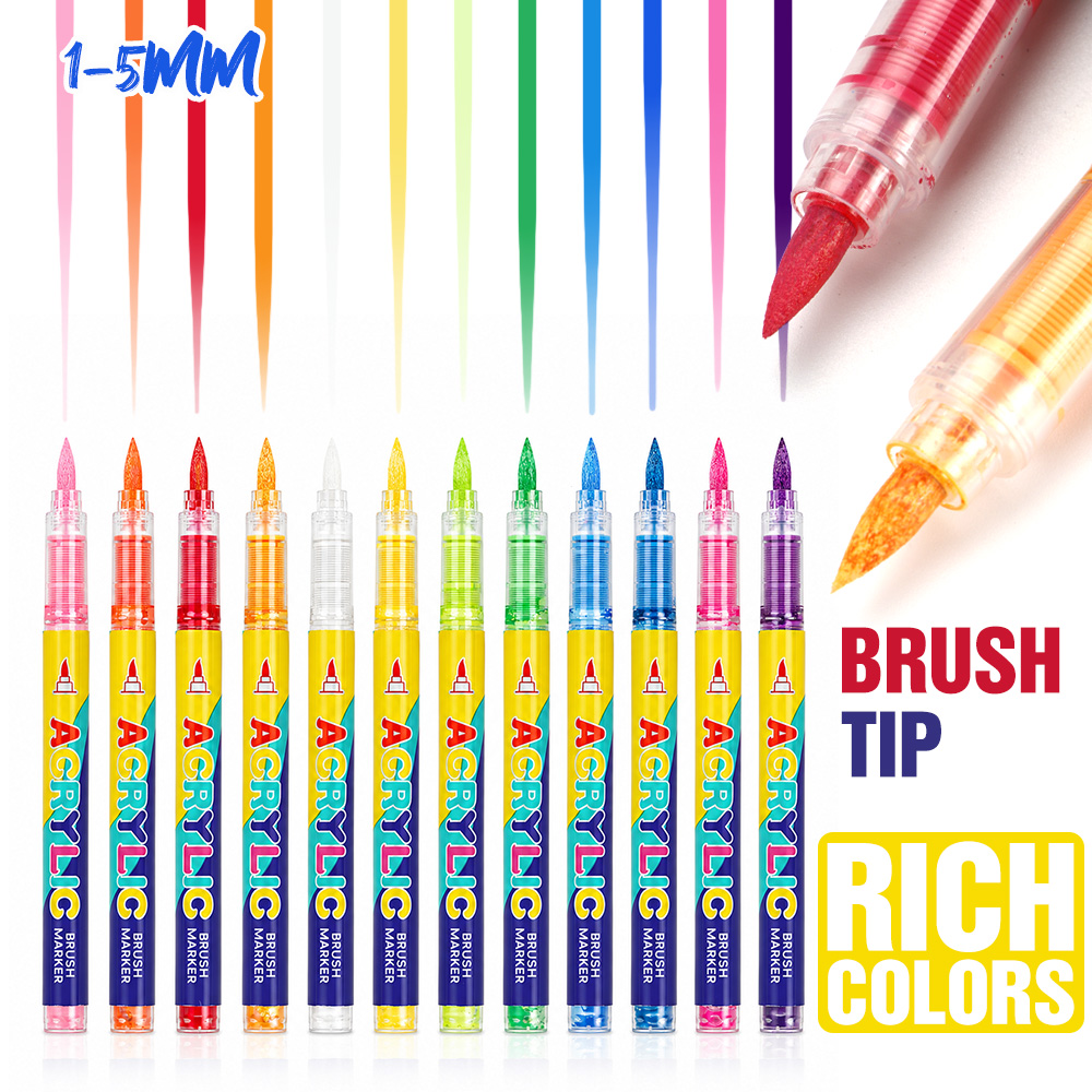 12 สีอะคริลิคชุดปากกาแปรงมาร์ก - Copic Marker Sketch บทวิจารณ์และราคา