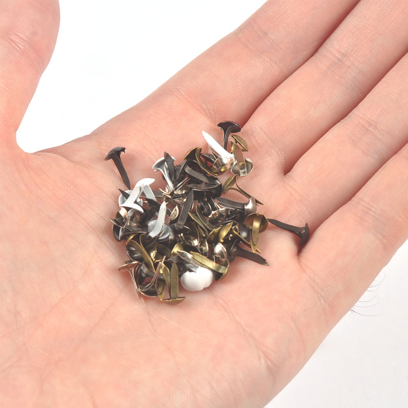 หมุดโลหะสีดำขาวขนาดเล็ก 100 ชิ - Embellishments For Scrapbooking บทวิจารณ์และราคา