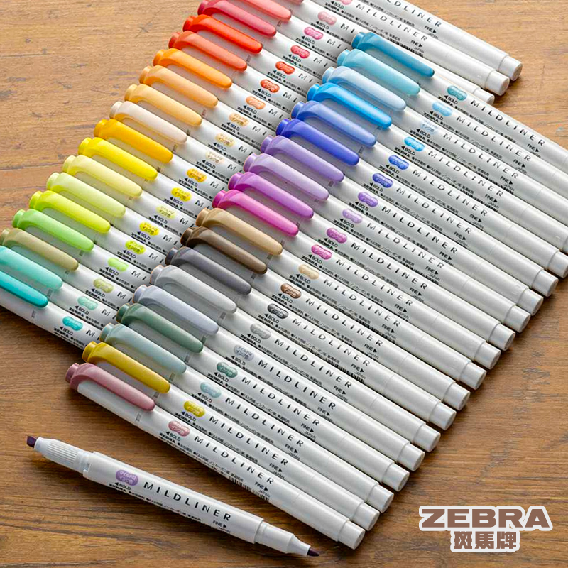 Zebra Mildliner Highlighter ปา - Zebra Pen Mildliner บทวิจารณ์และราคา