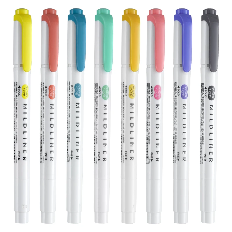 25 สีญี่ปุ่น ZEBRA Mildliner H - Zebra Pen Mildliner บทวิจารณ์และราคา