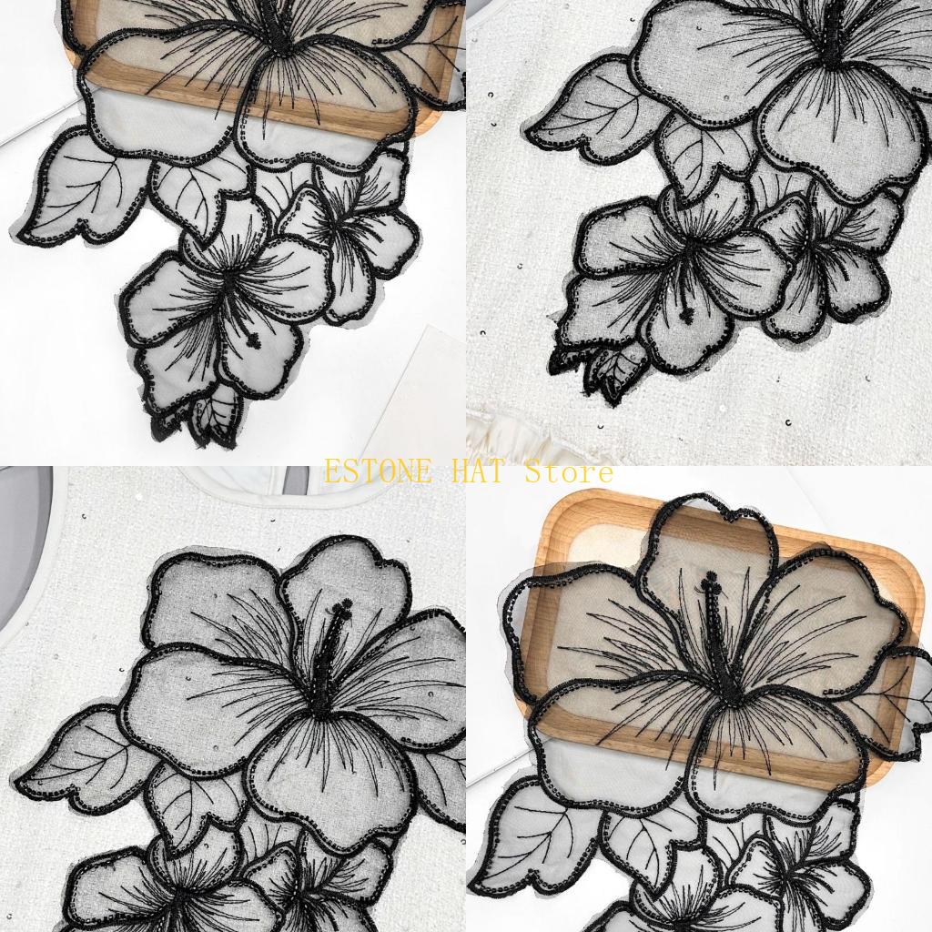 49MF ดอกไม้เย็บแพทช์ดอกไม้หรูห - Applique Patch Flower บทวิจารณ์และราคา