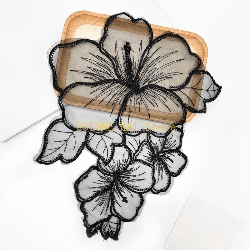49MF ดอกไม้เย็บแพทช์ดอกไม้หรูห - Applique Patch Flower บทวิจารณ์และราคา