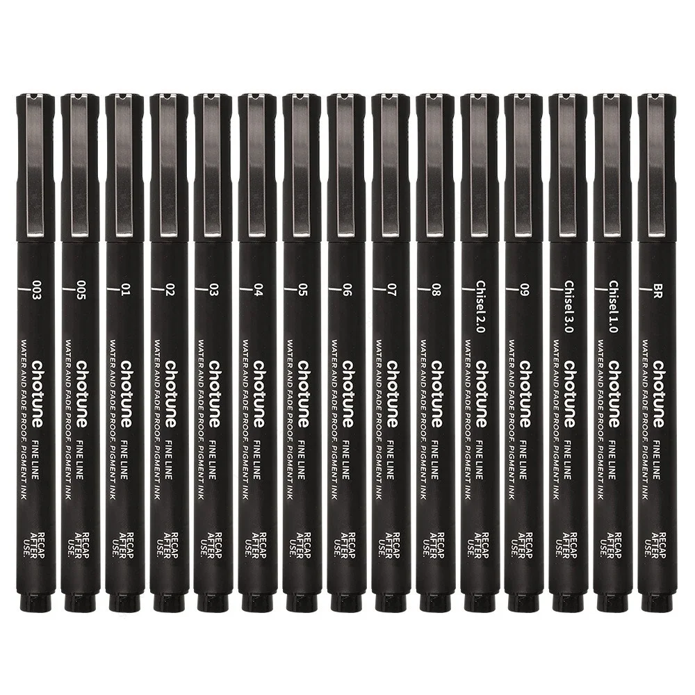ปากกาไมโครสีดำ, 15 ขนาด, หมึกก - Copic Marker Sketch บทวิจารณ์และราคา