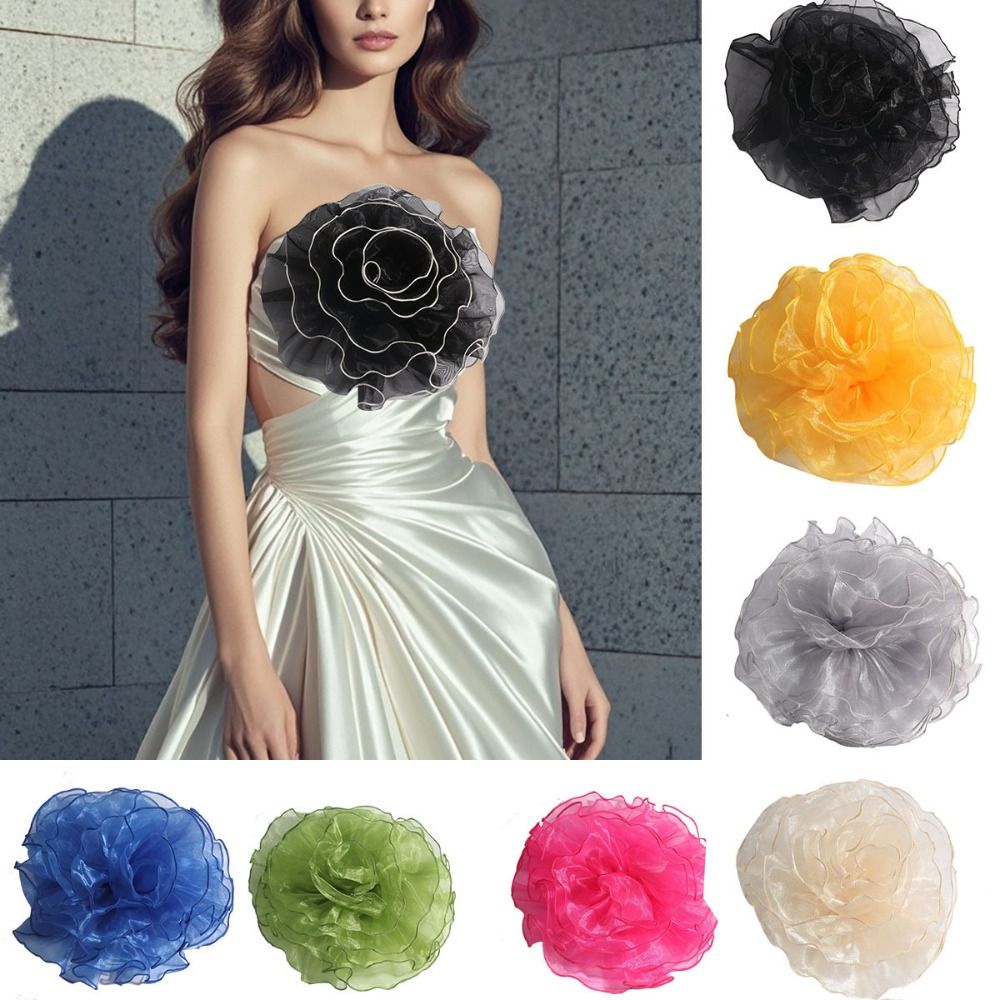 เข็มกลัดดอกไม้ผ้า 3 มิติ ขนาดใ - Applique Patch Flower บทวิจารณ์และราคา