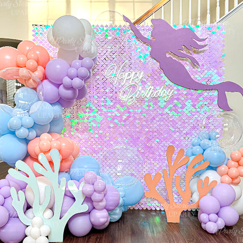 แผ่นผนังเลื่อมลายเงือก 12 ชิ้น - Sequin Fabric Panel บทวิจารณ์และราคา