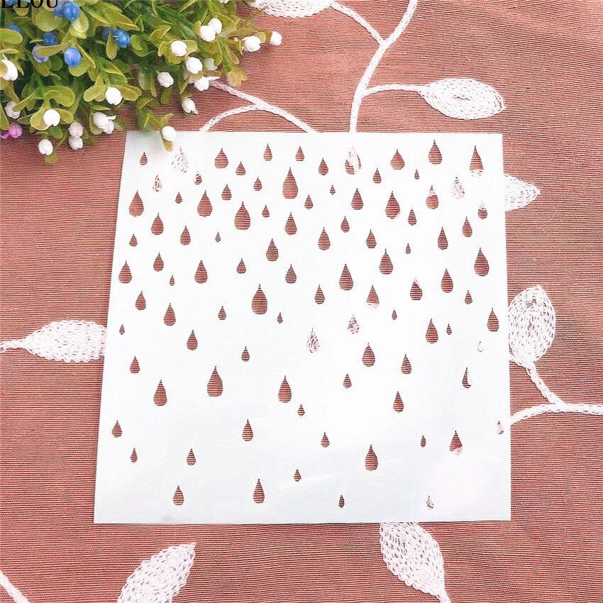 15*15 Raindrops สมุดภาพ Stenci - Embellishments For Scrapbooking บทวิจารณ์และราคา