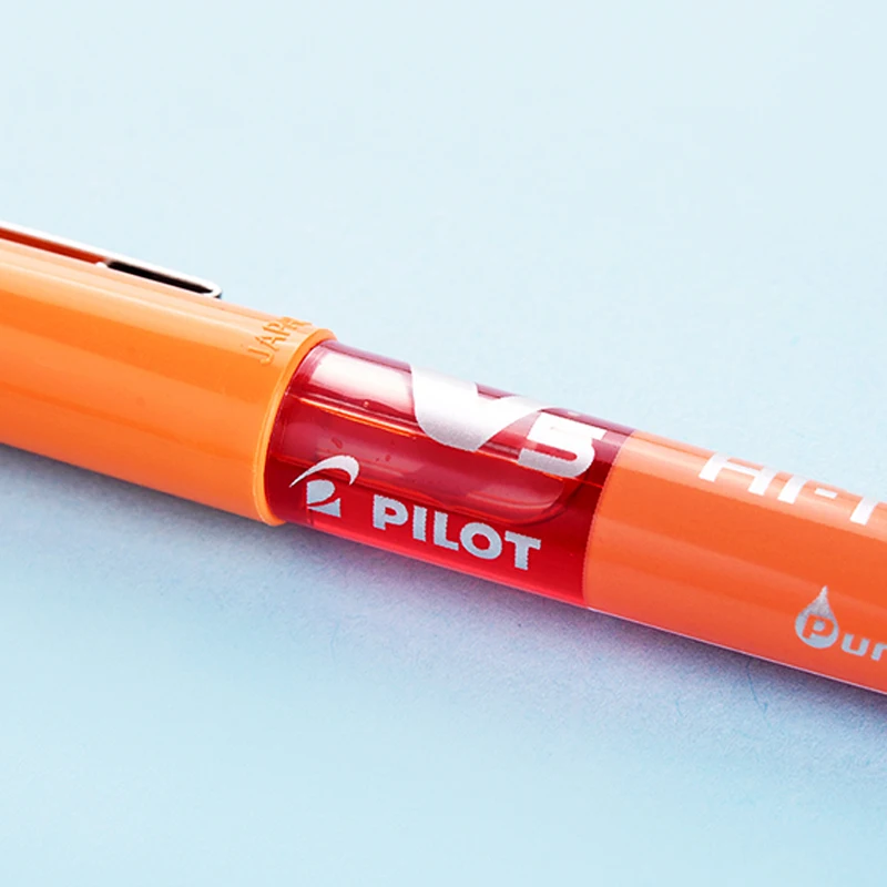 6/12นำร่องปากกาลูกลื่นแบบตรงหั - Pilot Pen V5 บทวิจารณ์และราคา