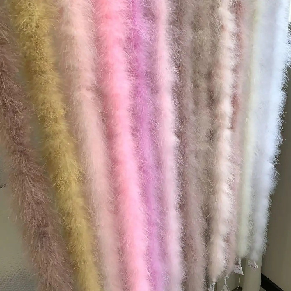 แถบขนมาราบูยาว 2 เมตร ขนเทียมฟ - Feather Trim Marabou บทวิจารณ์และราคา