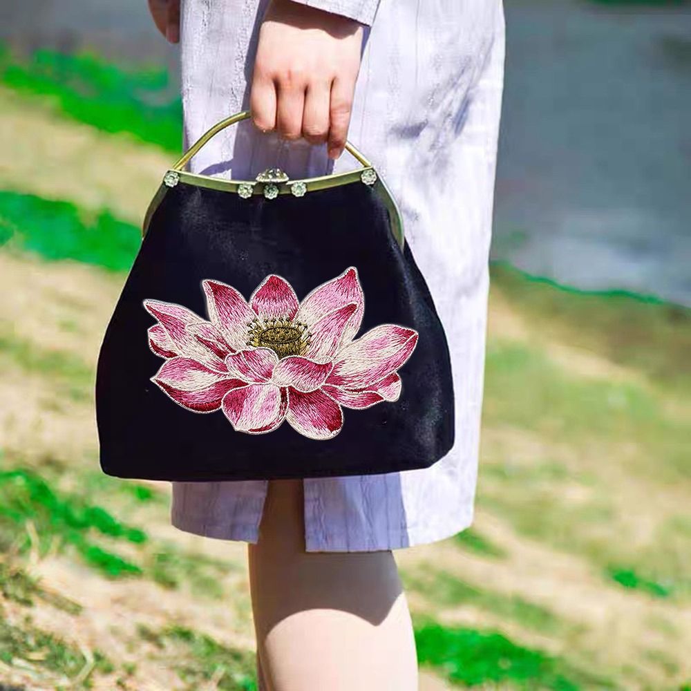 กระเป๋าปัก tempelan Bunga บัวแ - Applique Patch Flower บทวิจารณ์และราคา