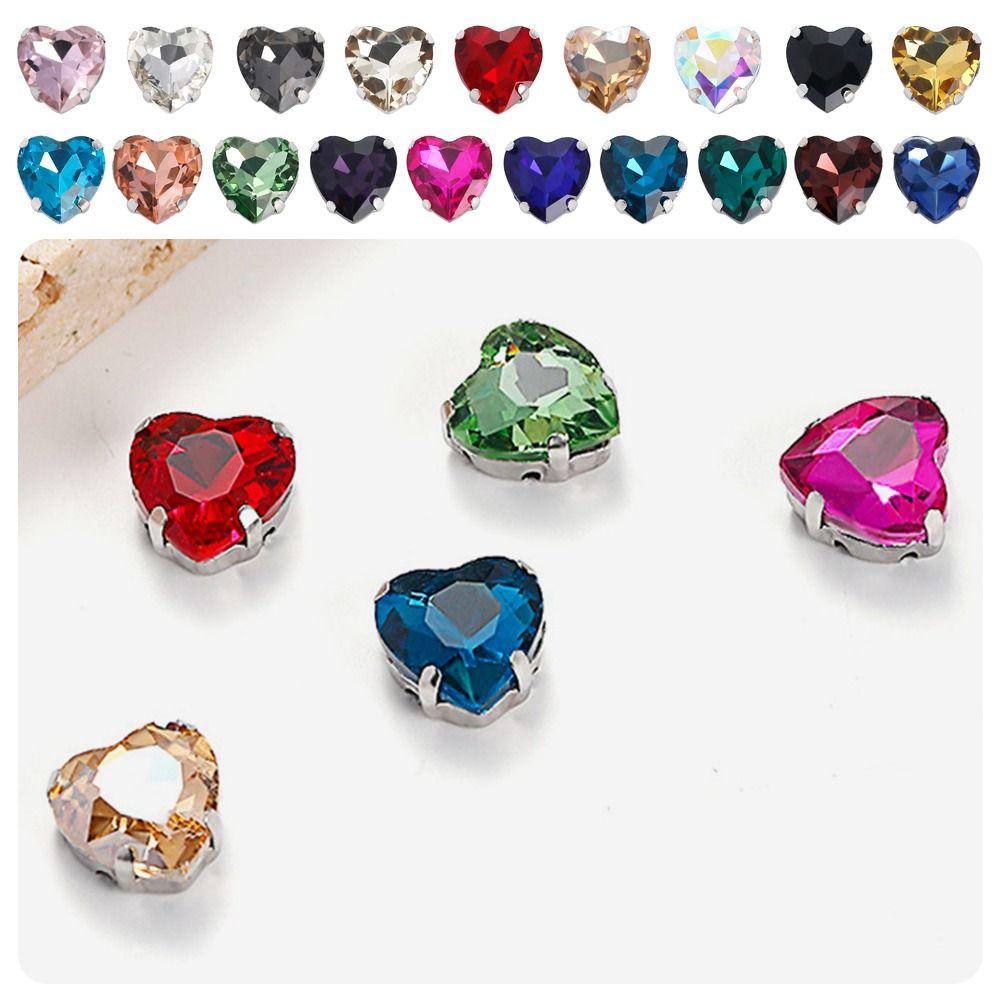 50 ชิ้น/แพ็ค คริสตัลรูปหัวใจแบ - Sew On Rhinestone บทวิจารณ์และราคา